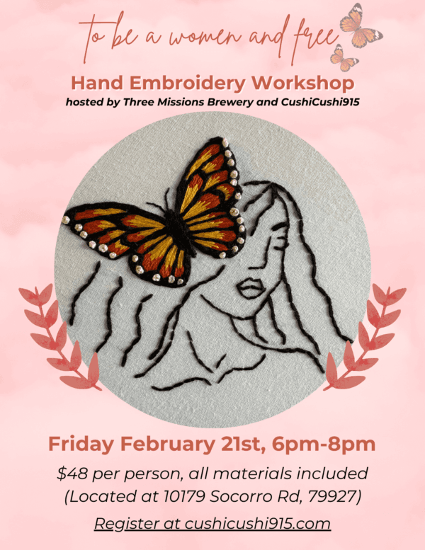 To Be a Woman and Free Hand Embroidery Workshop