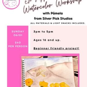 Watercolor EP Poppies Painting Class