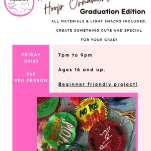 Hand Embroidered Hoop Ornament - Graduation Edition