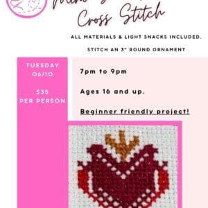 Mini Sacred Heart Cross Stitch