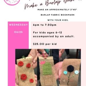 Mom & Me - Make a Burlap Bookmark
