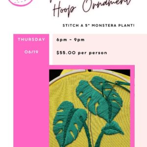 Monstera Plant Hoop Ornament