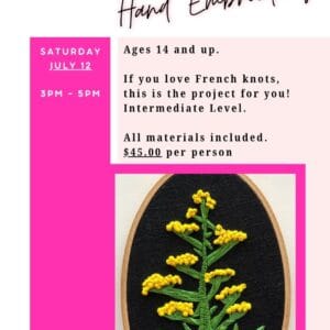 Agave Tree Hand Embroidery - Saturday