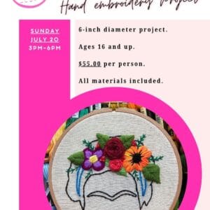 Botanical Frida Hand Embroidery Project