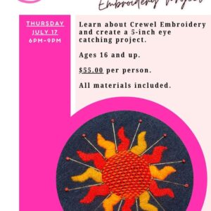 El Sol: a Crewel  Embroidery Project