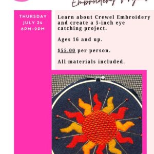 El Sol: a Crewel  Embroidery Project