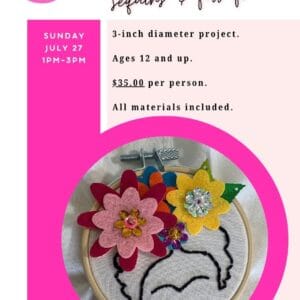 Frida w/ Beads, Sequins and Felt Flowers - Sunday