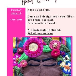 Frida Portrait Hand Quilting Class