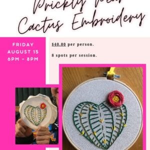 Prickly Pear Cactus Embroidery