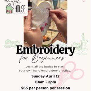 Embroidery for Beginners Sessions