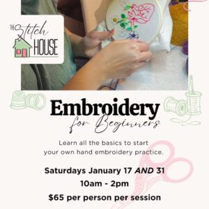 Embroidery for Beginners Sessions