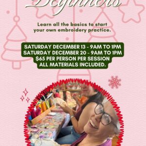 Embroidery for Beginners Sessions