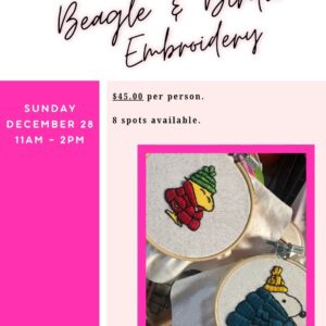 Beagle & Birdie Embroidery Class