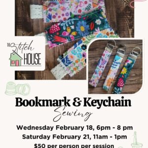 Bookmark & Keychain Sewing - February 21st