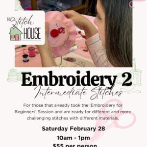 Embroidery 2 - Intermediate Stitches