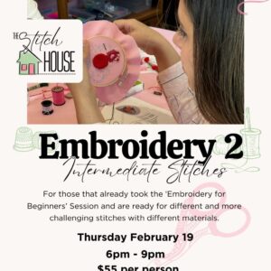 Embroidery 2 - Intermediate Stitches