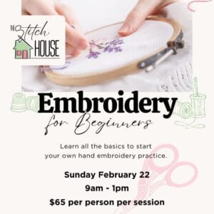 Embroidery for Beginners Sessions
