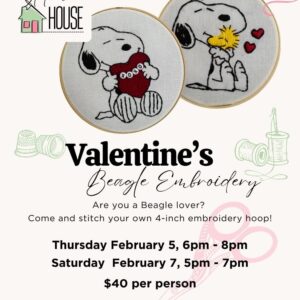 Valentine's Beagle Embroidery