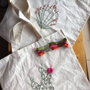 Ocotillo / Prickly Pear Cactus DIY Embroidery Kit
