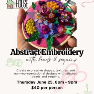 Abstract Embroidery with Beads & Sequins