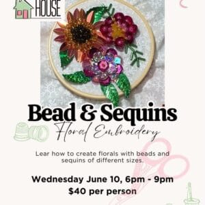 Beads & Sequins Floral Embroidery