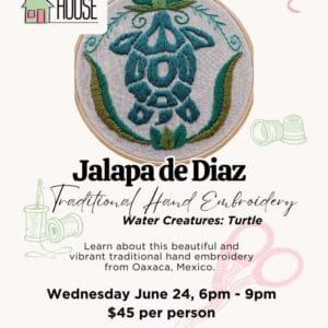 Jalapa de Diaz - Traditional Hand Embroidery - Water Creatures: Turtle