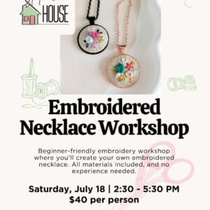 Embroidered Necklace Workshop