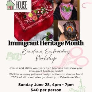 Immigrant Heritage Month Bandana Embroidery Workshop