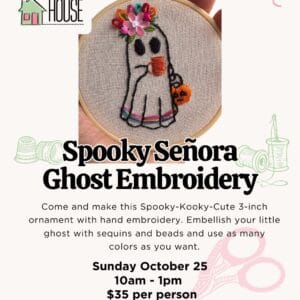 Spooky Señora Ghost Embroidery